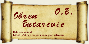 Obren Butarević vizit kartica